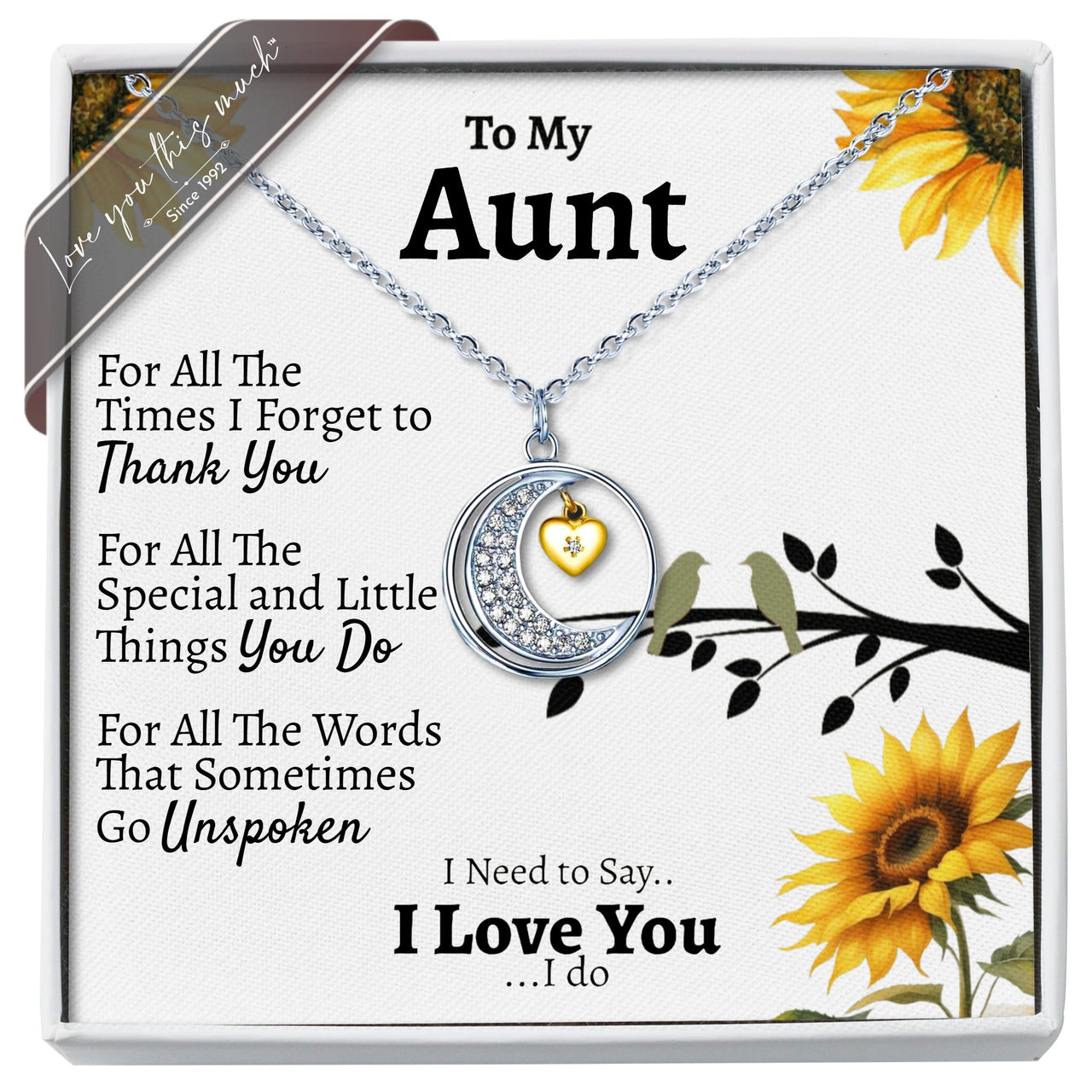 (ALMOST Sold Out) Aunt Moon & Back Necklace - Love You This Much