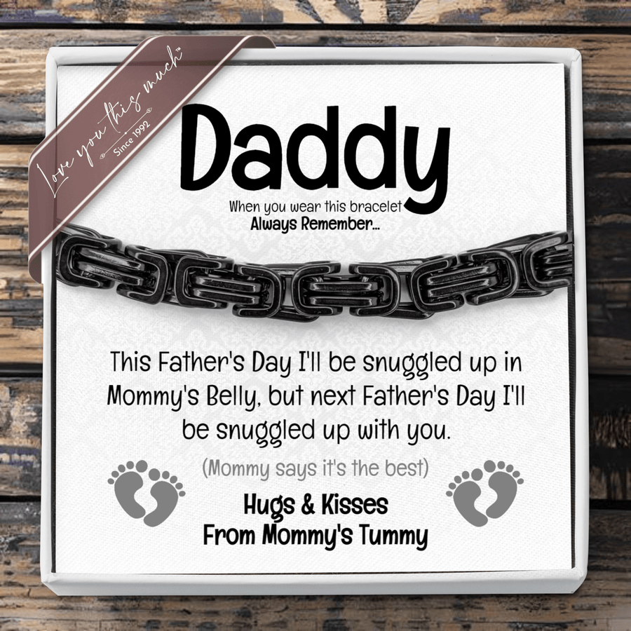(Almost Sold Out) Bump to Daddy Father's Day Classic 5mm Steel Bracelet - Love You This Much