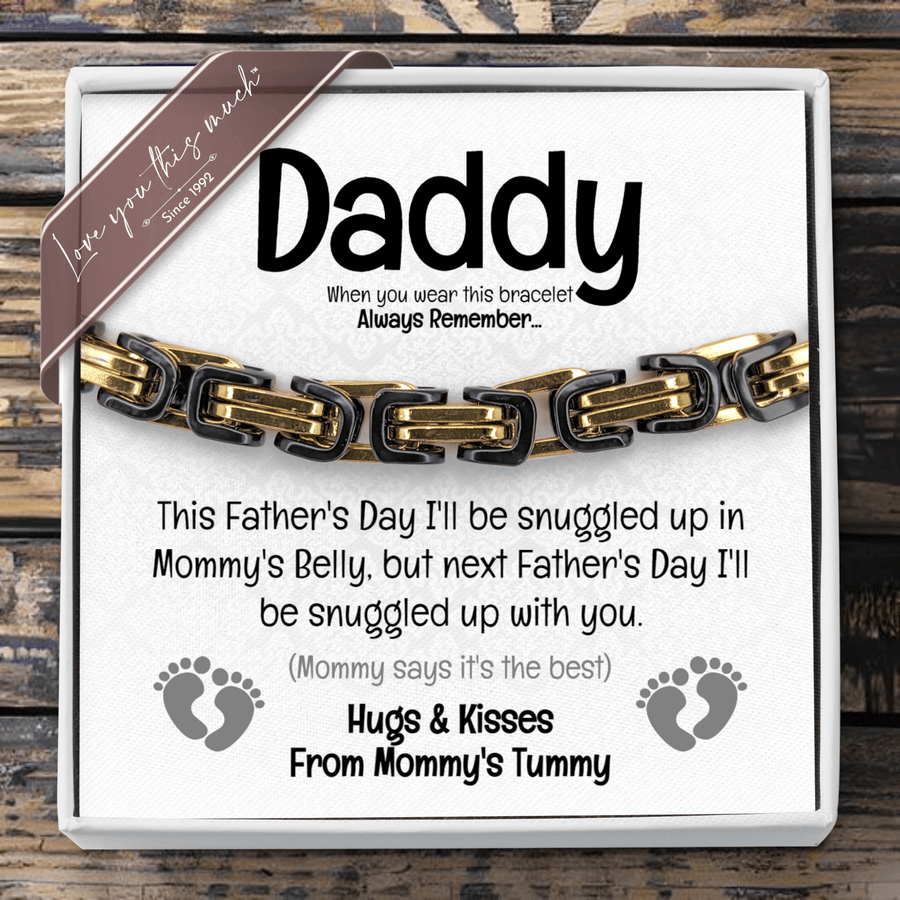 (Almost Sold Out) Bump to Daddy Father's Day Classic 5mm Steel Bracelet - Love You This Much