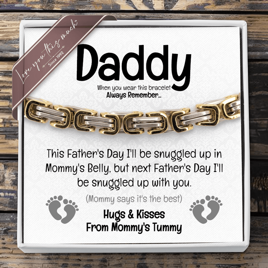 (Almost Sold Out) Bump to Daddy Father's Day Classic 5mm Steel Bracelet - Love You This Much