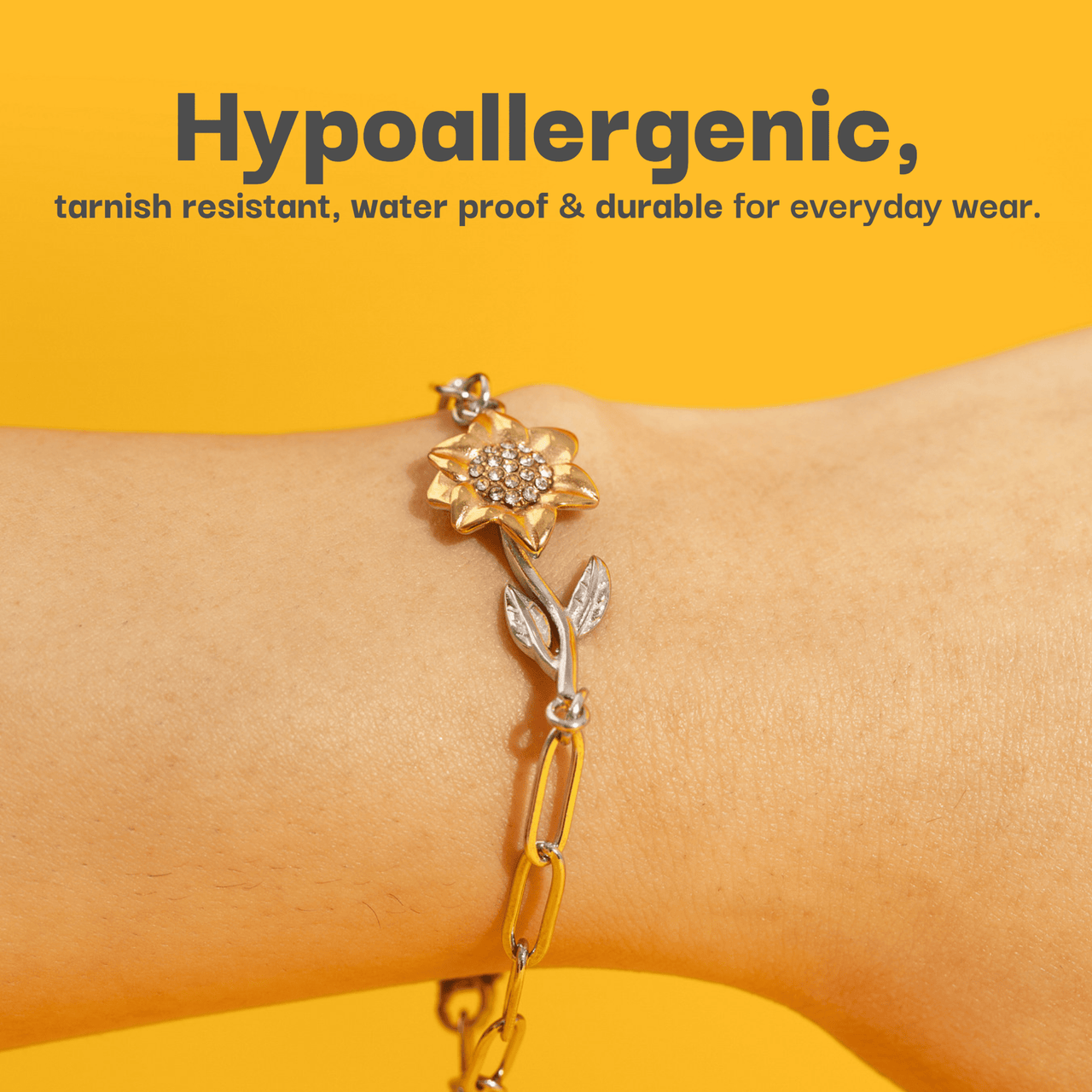 (ALMOST Sold Out) Bump to Mom Enchanted Sunflower Bracelet - Love You This Much