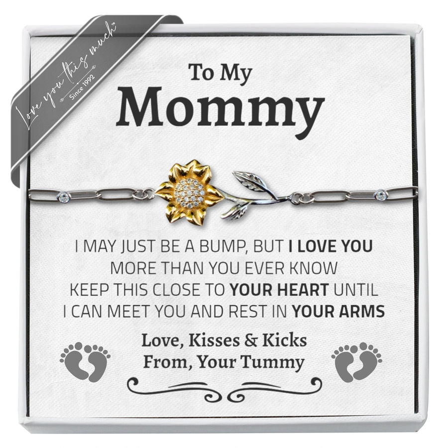 (ALMOST Sold Out) Bump to Mom Sunflower Bracelet - Valentine's Edition - Love You This Much