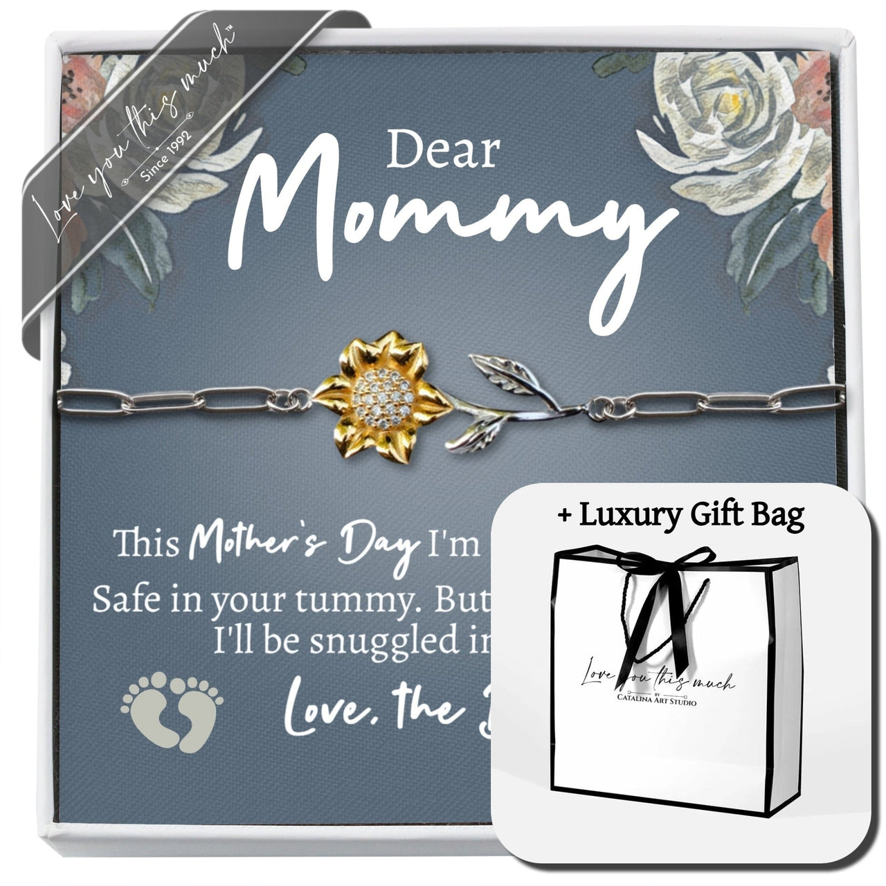 (ALMOST Sold Out) Bump to Mommy Enchanted Sunflower - Mother's Day Edition - Love You This Much