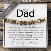 Thumbnail for (Almost Sold Out) Dad My Hero Classic 5mm Steel Bracelet - Love You This Much