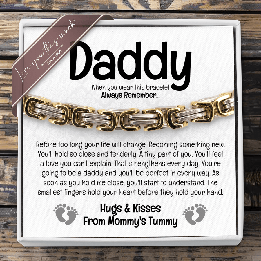 (Almost Sold Out) From Bump Father's Day Classic 5mm Steel Bracelet - Love You This Much