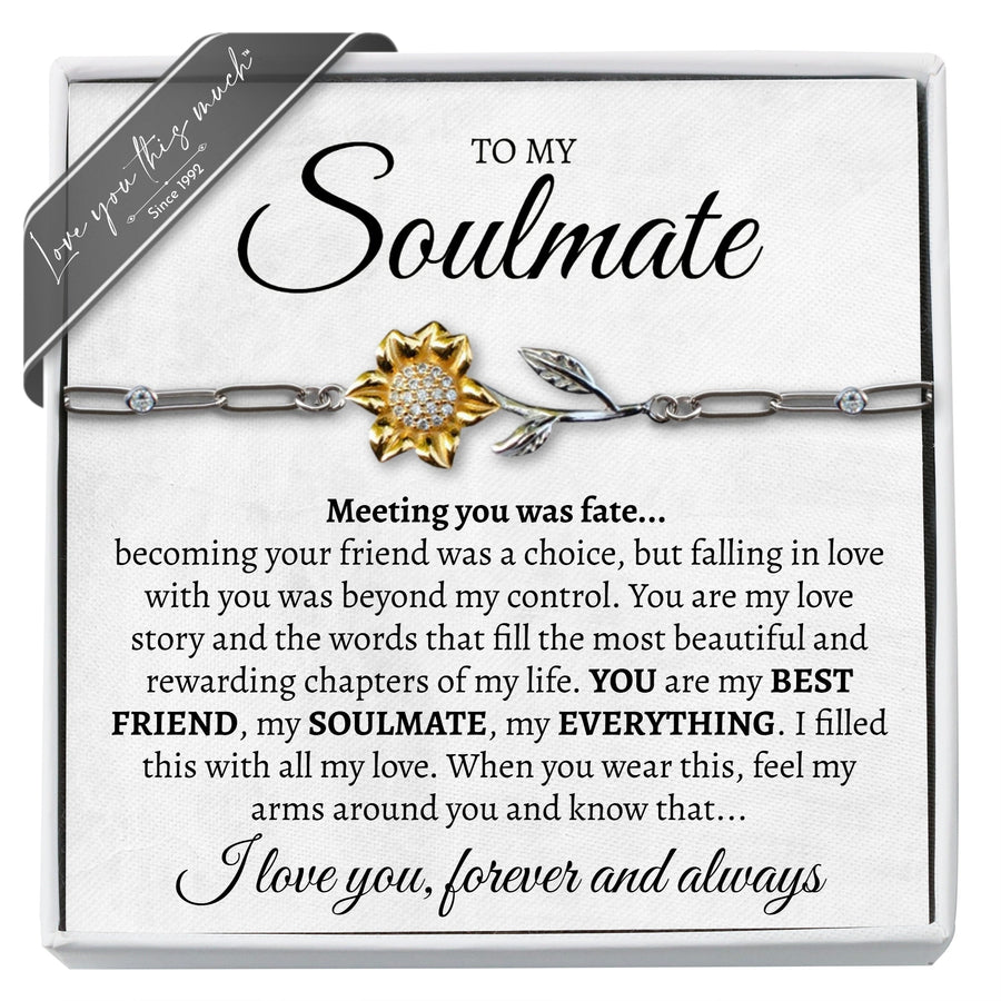 (ALMOST Sold Out) Meeting You Was Fate Sunflower Bracelet - Soulmate - Love You This Much
