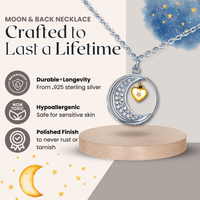 Thumbnail for (ALMOST Sold Out) Mom Moon & Back Necklace - Love You This Much