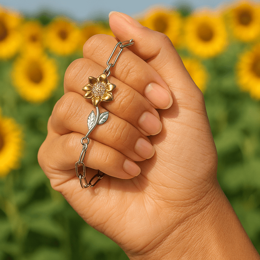 (ALMOST Sold Out) Mom "Raised By" Poem Enchanted Sunflower - Love You This Much