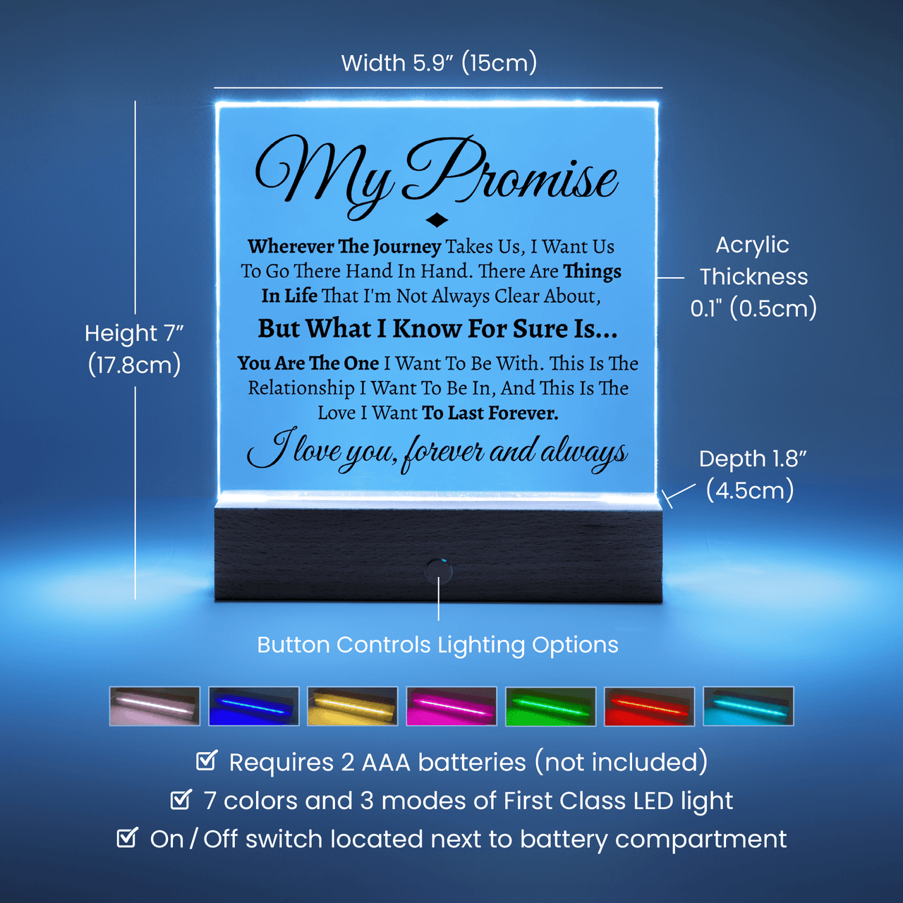 (Almost SOLD OUT) My Promise Glass & Stand Gift Set - Love You This Much