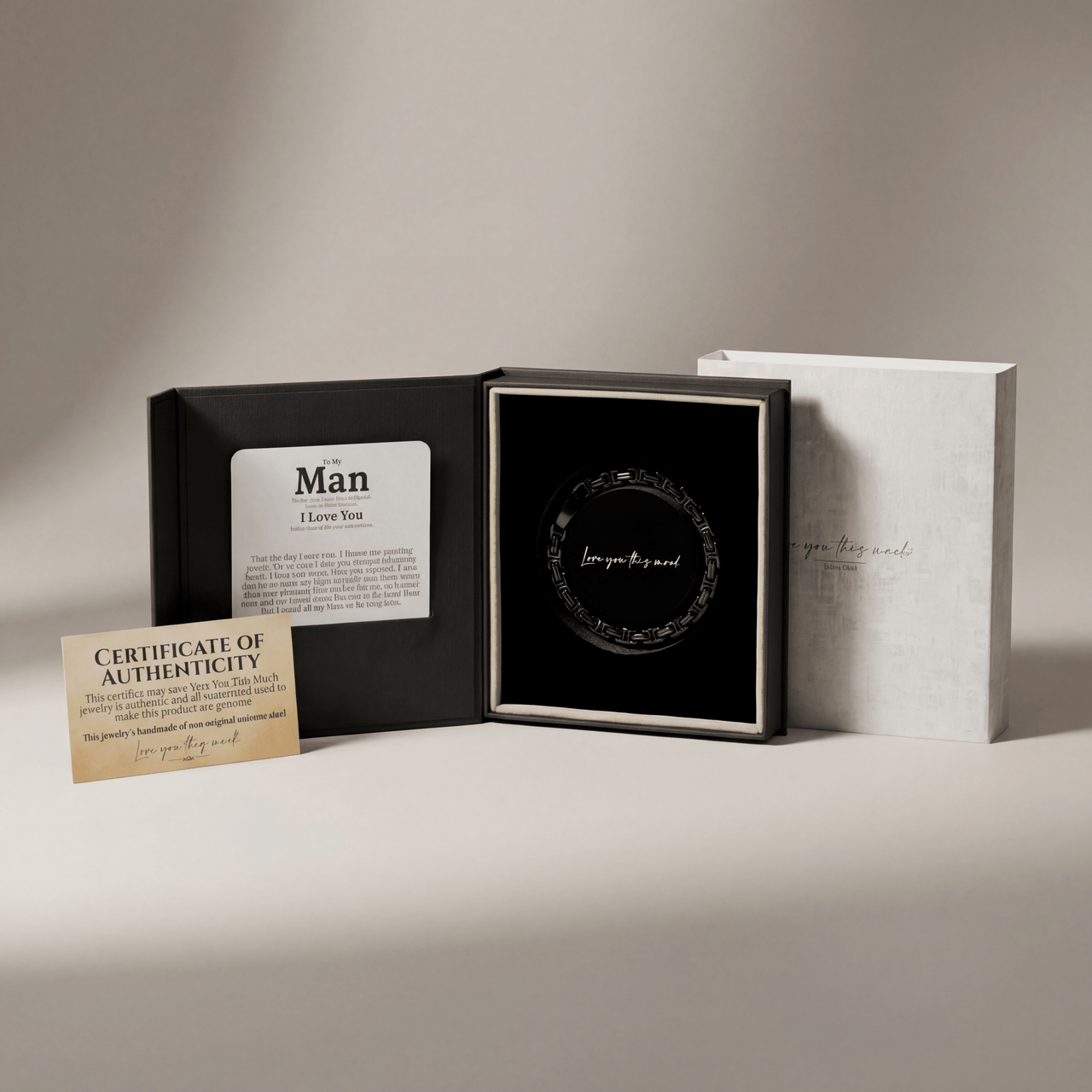 (ALMOST Sold Out) The Day I Met You - 5mm Steel Bracelet - Love You This Much