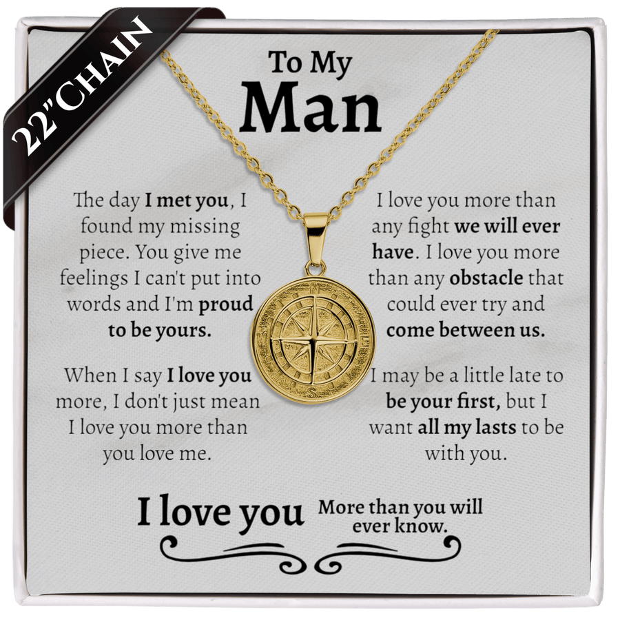 (Almost SOLD OUT) The Day I Met You Compass Necklace - Love You This Much