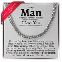 Thumbnail for (Almost Sold Out) To My Man Original Classic 7mm Cuban Necklace - Love You This Much