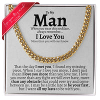 Thumbnail for (Almost Sold Out) To My Man Original Classic 7mm Cuban Necklace - Love You This Much