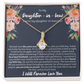 Daughter In Law Enchanted Ribbon Necklace