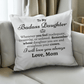 Badass Daughter Pillow Cover with Insert - Love You This Much