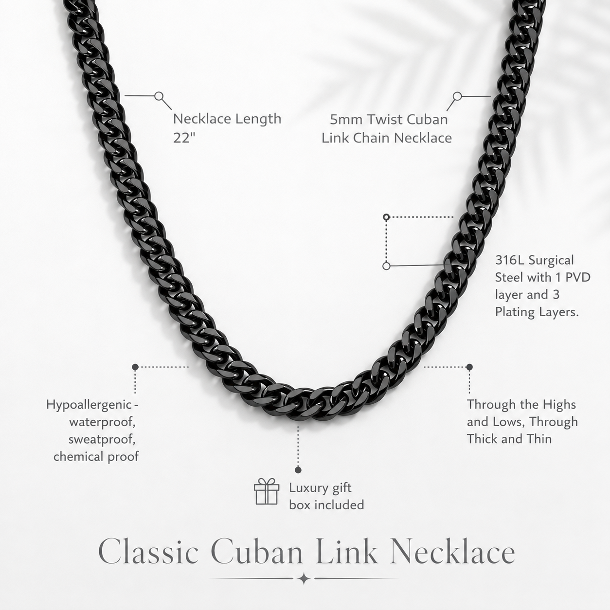 To My Son 5mm Cuban Necklace - Love Mom