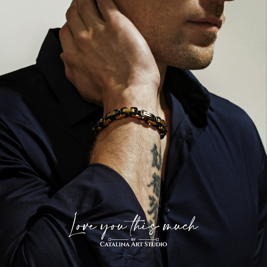 Stepped Up Dad Classic 5mm Steel Bracelet