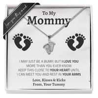 Thumbnail for Bump to Mom Tiny Steps Necklace (Valentine's Edition) - Love You This Much