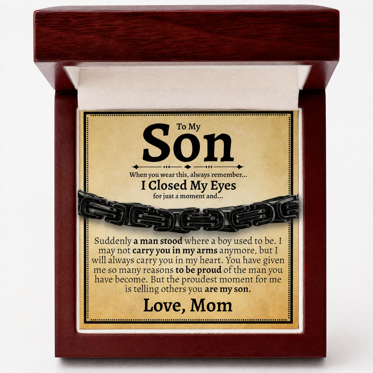 A Bracelet He’ll Wear. A Message He’ll Never Forget.
