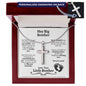 Hey Big Bro (Little Brother) Cross Artisan Necklace - Love You This Much