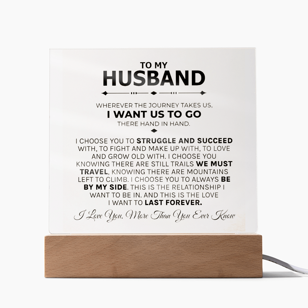 Husband "Struggle & Succeed" Acrylic Plaque - Love You This Much