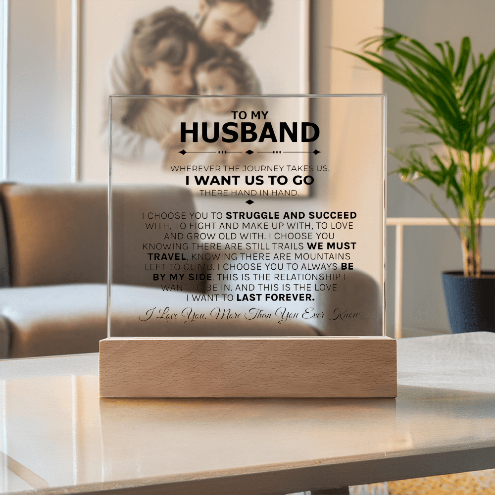 Husband "Struggle & Succeed" Acrylic Plaque - Love You This Much