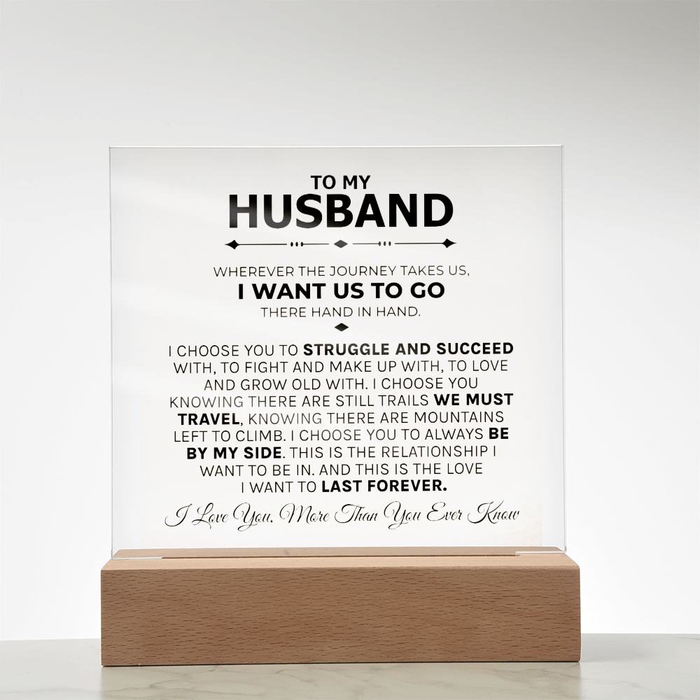 Husband "Struggle & Succeed" Acrylic Plaque - Love You This Much