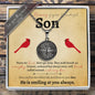 In Memory of Your Son Compass Necklace - Love You This Much