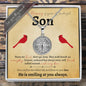In Memory of Your Son Compass Necklace - Love You This Much