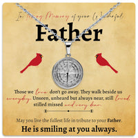Thumbnail for Memory of Your Father Compass Necklace - Love You This Much