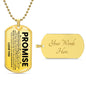 Promise for Boyfriend Dog Tag Necklace - Love You This Much