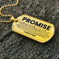 Promise for Boyfriend Dog Tag Necklace - Love You This Much