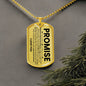 Promise for Boyfriend Dog Tag Necklace - Love You This Much