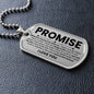 Promise for Boyfriend Dog Tag Necklace - Love You This Much
