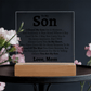 Son "Love Mom" Acrylic Keepsake - Love You This Much
