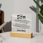 Son "Love Mom" Acrylic Keepsake - Love You This Much