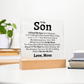 Son "Love Mom" Acrylic Keepsake - Love You This Much