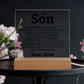 Son "Love Mom" Acrylic Keepsake - Love You This Much