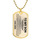 Son Love Mom Beige Dog Tag Necklace - Love You This Much