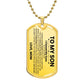 Son Love Mom Original Dog Tag Necklace - Love You This Much