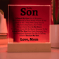 Son "Proud of the Man You Are" Love Mom Acrylic Plaque - Love You This Much