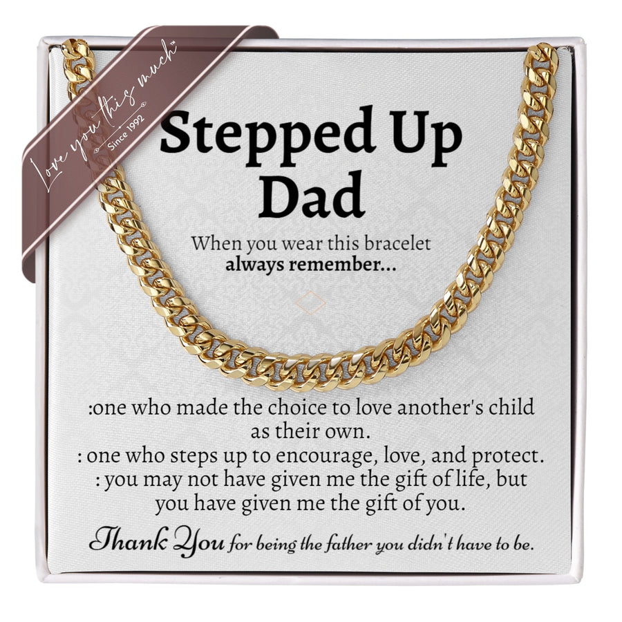 Stepped Up Dad Classic 7mm Cuban Necklace - Love You This Much