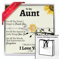 Thumbnail for To My Aunt 18k Gold Enchanted Sunflower Bracelet - Love You This Much
