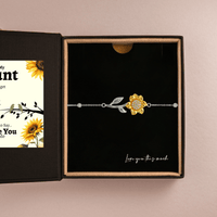 Thumbnail for To My Aunt 18k Gold Enchanted Sunflower Bracelet - Love You This Much