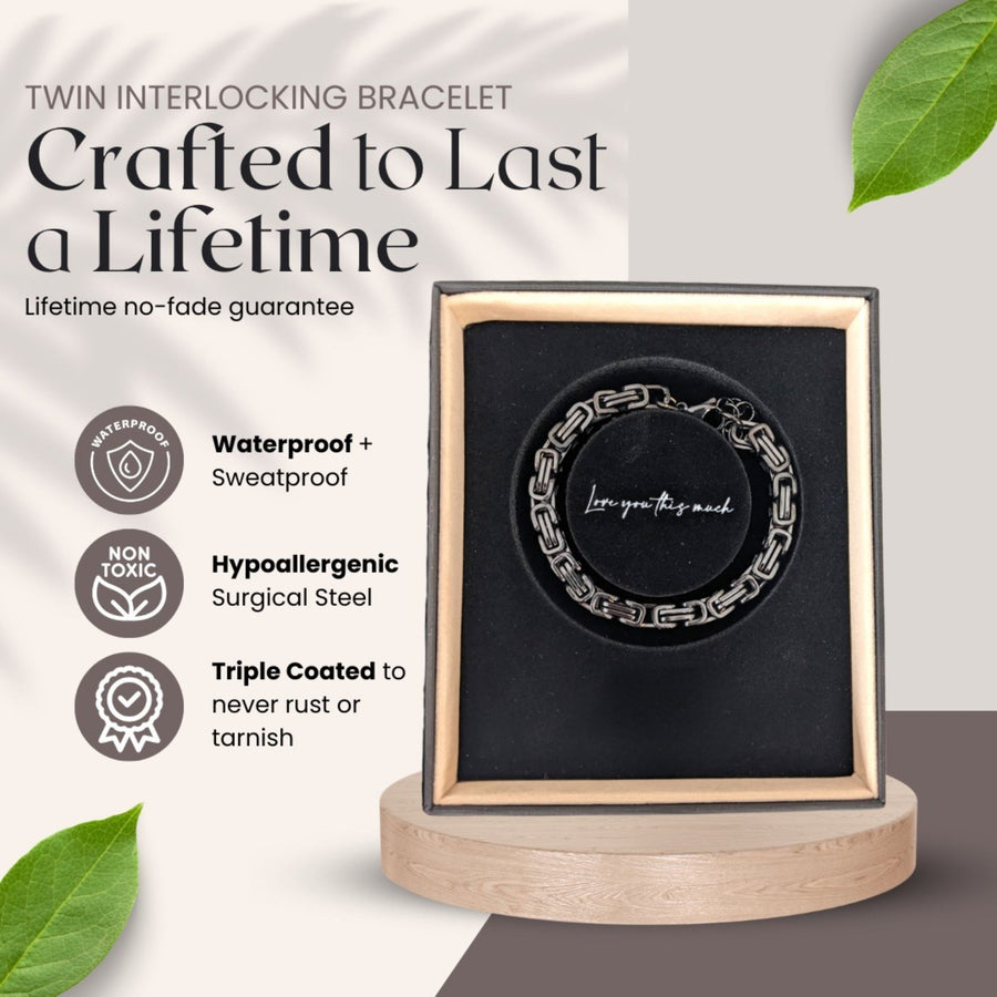 To My Man "Your Crown" 5mm Steel Bracelet - Love You This Much