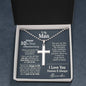 10th Year Anniversary Ball Chain Cross Necklace - Love You This Much