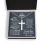 11th Year Anniversary Ball Chain Cross Necklace - Love You This Much