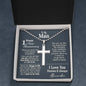 1st Year Anniversary Ball Chain Cross Necklace - Love You This Much