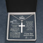 20th Year Anniversary Ball Chain Cross Necklace - Love You This Much