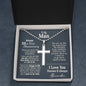 25th Year Anniversary Ball Chain Cross Necklace - Love You This Much